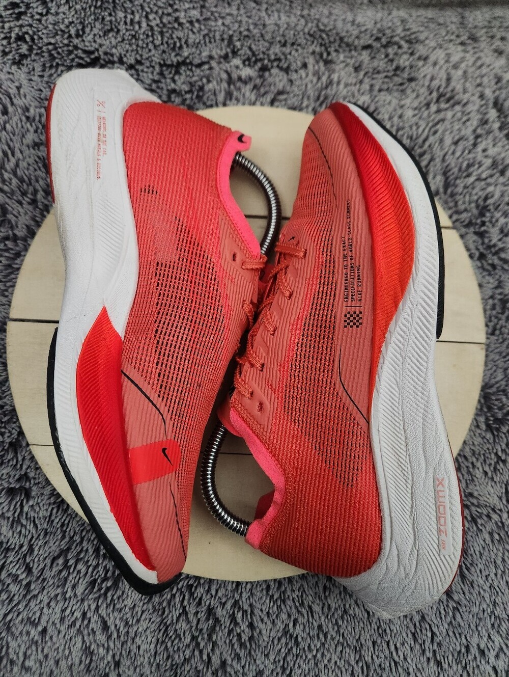 Nike ZoomX Vaporfly Next% 2 Running Shoe Sneaker Magic Ember Red Womens Size 8.5 - Picture 6 of 9